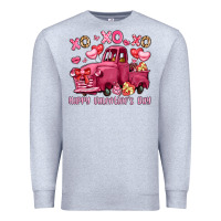Heather Grey xo xo xo happy valentine's day truck Premium Sweatshirt - LillyAllenDesigns