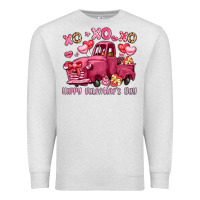 Oatmeal Heather xo xo xo happy valentine's day truck Premium Sweatshirt - LillyAllenDesigns