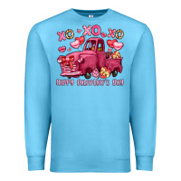 Ocean Blue xo xo xo happy valentine's day truck Premium Sweatshirt - LillyAllenDesigns