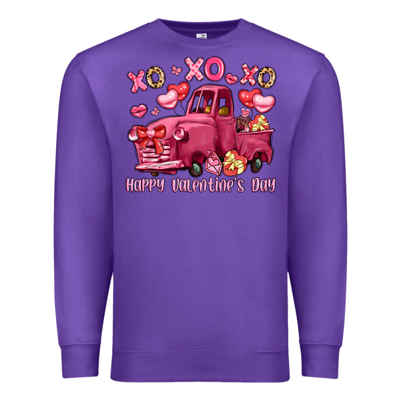 Xo Xo Xo Happy Valentine's Day Truck Premium Sweatshirt by LillyAllenDesigns | Teevron