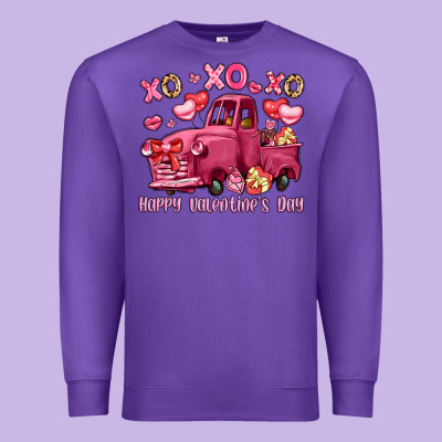 Xo Xo Xo Happy Valentine's Day Truck Premium Sweatshirt Designed By Lillyallendesigns
