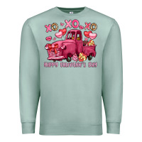 Seafoam xo xo xo happy valentine's day truck Premium Sweatshirt - LillyAllenDesigns