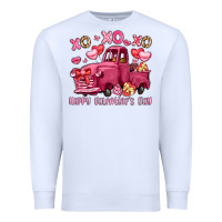 White xo xo xo happy valentine's day truck Premium Sweatshirt - LillyAllenDesigns