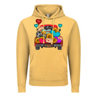 Vintage Mustard western truck with heart Vintage Hoodie - HRA Design Shop