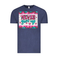 Vintage Denim never give up Vintage Tee - JahusDesignShop