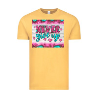 Vintage Mustard never give up Vintage Tee - JahusDesignShop