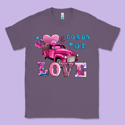 Loads Of Love Wıth Truck Classic Tee Designed By Adodesignshop
