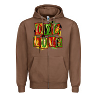 Chestnut one love juneteenth Zipper Hoodie - MaliasSmallBusiness