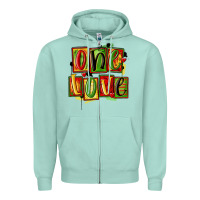 One Love Juneteenth Zipper Hoodie | Teevron