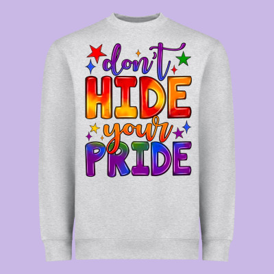 Don't Hide Your Pride Heavyweight Sweatshirt Designed By Jahusdesignshop