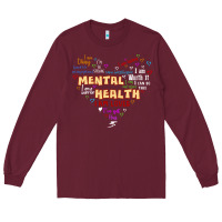Burgundy mental health matters Long Sleeve Tee - JahusDesignShop