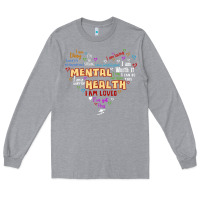 Heather Grey mental health matters Long Sleeve Tee - JahusDesignShop