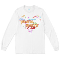 White mental health matters Long Sleeve Tee - JahusDesignShop