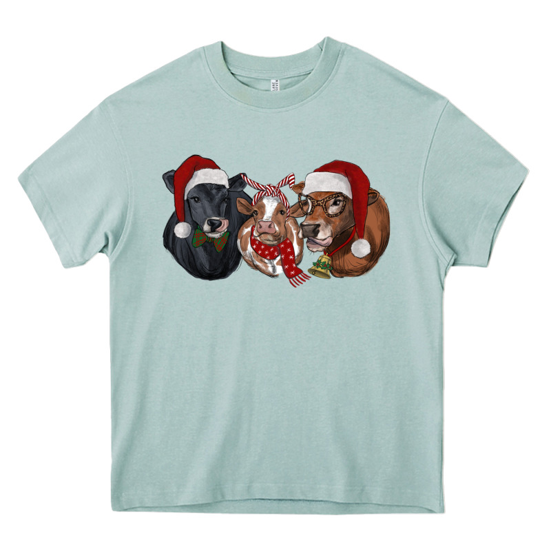 Christmas Cows Heavy Core Tee by RanaPortraitStore | Teevron