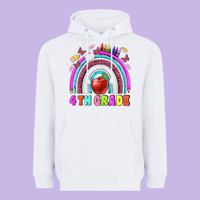 4 Th  Grade Heavyweight Hoodie Designed By Bundleandbundleshop