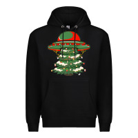 Black Ufo Christmas Pine Tree Premium Hoodie - Bettercallsaul