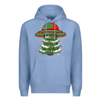 Colony Blue Ufo Christmas Pine Tree Premium Hoodie - Bettercallsaul