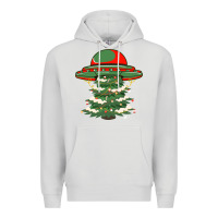Dove Grey Ufo Christmas Pine Tree Premium Hoodie - Bettercallsaul