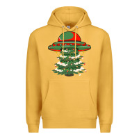 Mustard Ufo Christmas Pine Tree Premium Hoodie - Bettercallsaul