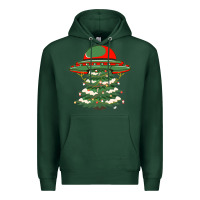 Sports Green Ufo Christmas Pine Tree Premium Hoodie - Bettercallsaul