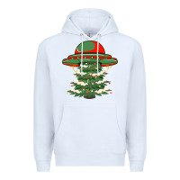 White Ufo Christmas Pine Tree Premium Hoodie - Bettercallsaul