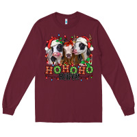 Burgundy ho ho ho heifer christmas heifers Long Sleeve Tee - Jasminsmagicworld