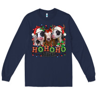 Navy ho ho ho heifer christmas heifers Long Sleeve Tee - Jasminsmagicworld