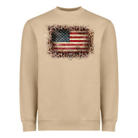 Mushroom Old Leopard American Flag Frame Heavyweight Sweatshirt - Bettercallsaul