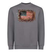 Storm Old Leopard American Flag Frame Heavyweight Sweatshirt - Bettercallsaul