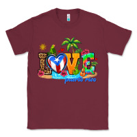 Burgundy love puerto rico Classic Tee - AdoDesignShop