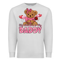 Dove Grey my valentine is my daddy Premium Sweatshirt - LillyAllenDesigns