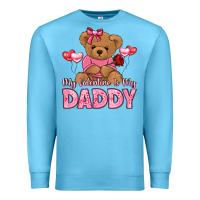 Ocean Blue my valentine is my daddy Premium Sweatshirt - LillyAllenDesigns