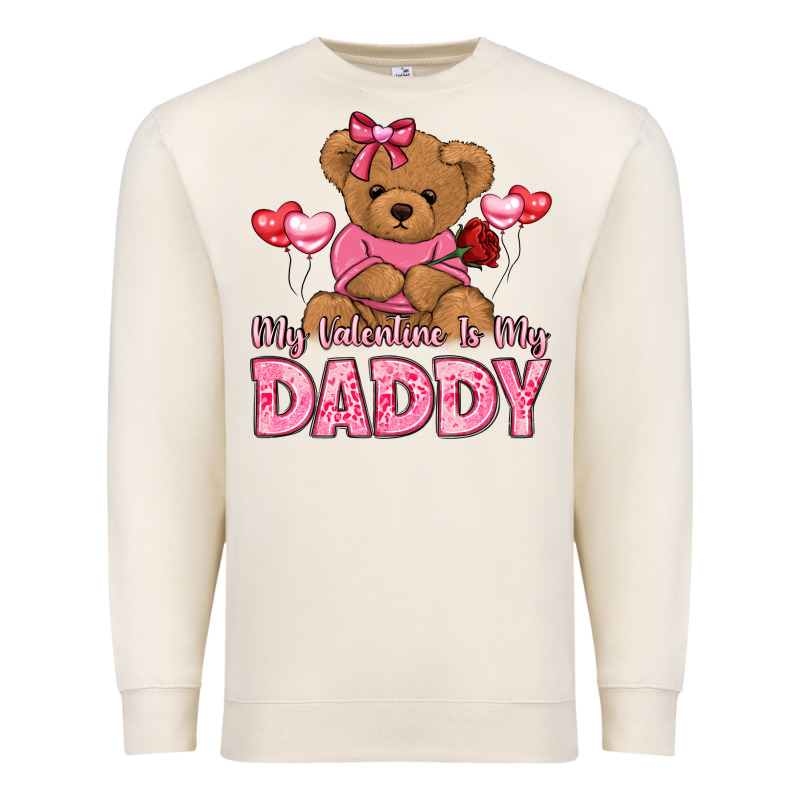 My Valentine Is My Daddy Premium Sweatshirt by LillyAllenDesigns | Teevron