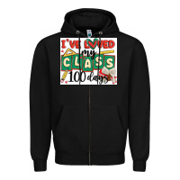 Black i've loved my class 100 days Zipper Hoodie - MaliasSmallBusiness