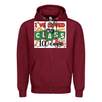 Burgundy i've loved my class 100 days Zipper Hoodie - MaliasSmallBusiness