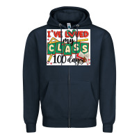 Navy i've loved my class 100 days Zipper Hoodie - MaliasSmallBusiness
