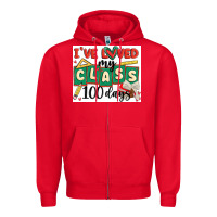 Red i've loved my class 100 days Zipper Hoodie - MaliasSmallBusiness
