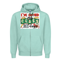 Seafoam i've loved my class 100 days Zipper Hoodie - MaliasSmallBusiness