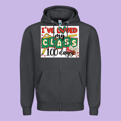 I've Loved My Class 100 Days Zipper Hoodie Designed By Maliassmallbusiness
