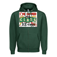 Sports Green i've loved my class 100 days Zipper Hoodie - MaliasSmallBusiness