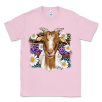 Bubblegum Pink easter goat daisys leopard wooden Classic Tee - Artiststas