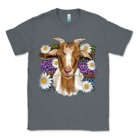 Charcoal Heather easter goat daisys leopard wooden Classic Tee - Artiststas