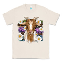 Natural easter goat daisys leopard wooden Classic Tee - Artiststas