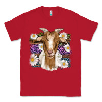 Red easter goat daisys leopard wooden Classic Tee - Artiststas