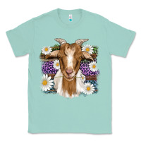 Seafoam easter goat daisys leopard wooden Classic Tee - Artiststas