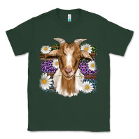 Sports Green easter goat daisys leopard wooden Classic Tee - Artiststas