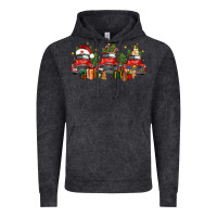 Vintage Black christmas trucks Vintage Hoodie - FaDigitalArtStudio