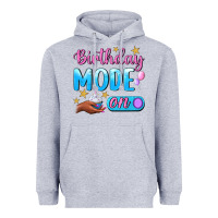 Heather Grey Birthday Mode On Heavyweight Hoodie - BundleAndBundleShop