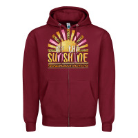 Burgundy be the sunshine Zipper Hoodie - MaliasSmallBusiness