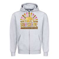Heather Grey be the sunshine Zipper Hoodie - MaliasSmallBusiness